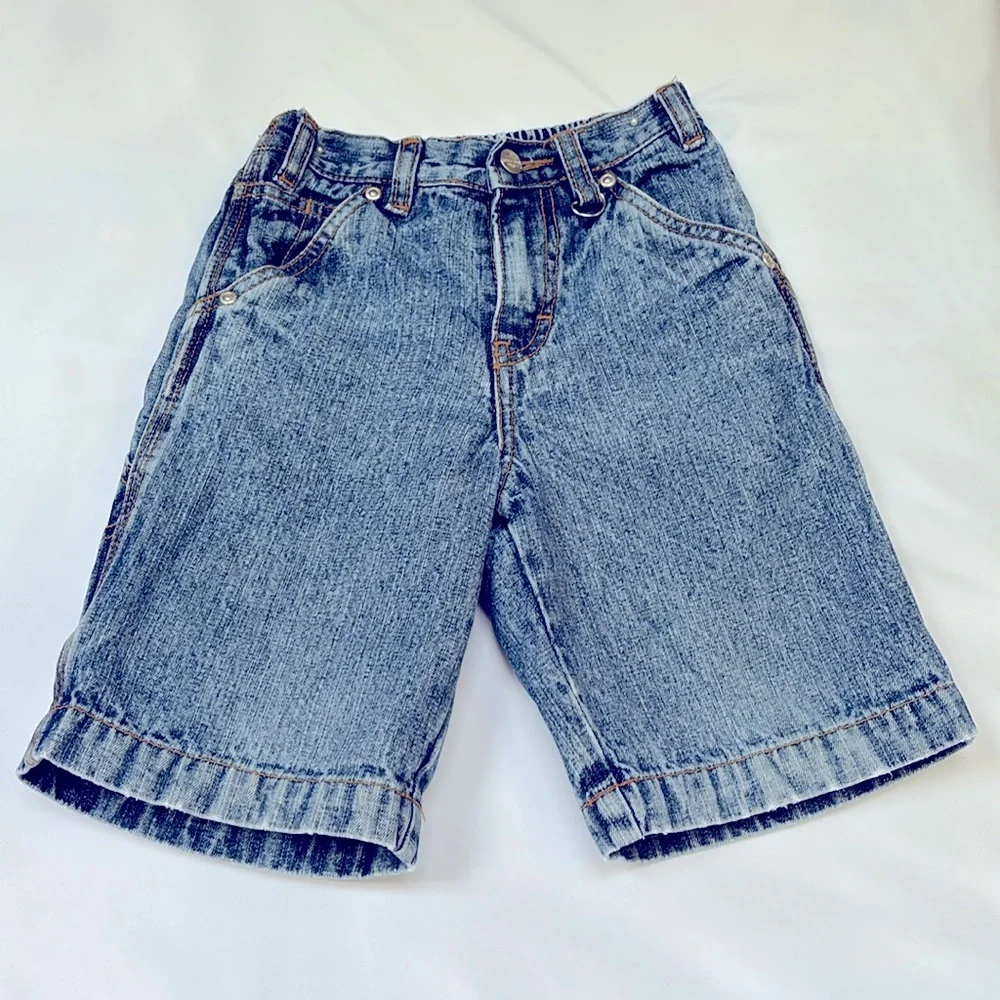 VINTAGE 2003 NWOT HARLEY DAVIDSON DENIM SHORTS BOY’s 4T - Picture 5 of 10